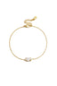 Elegant Ellipse Rhinestone Charm Bracelet