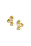 Pendientes de botón diseño floral