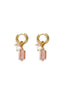 Elegant Pink & Gold Beaded Earrings for Spring