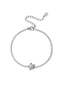 Stylish Stainless Steel Flower Charm Bracelet