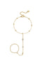 Elegant Rhinestone Hand Chain for Women - Silver & Gold