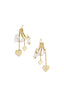Luxurious Heart-Shaped Zircon Drop Earrings for Women