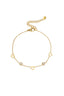 pulsera con dijes de corazón y diamantes