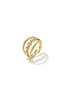 Luxurious Adjustable Rhinestone Ring in Silver & Gold