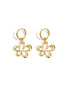 Elegant Gold Color Flower Drop Earrings for Women