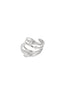 Stylish Adjustable Statement Ring in Silver & Gold