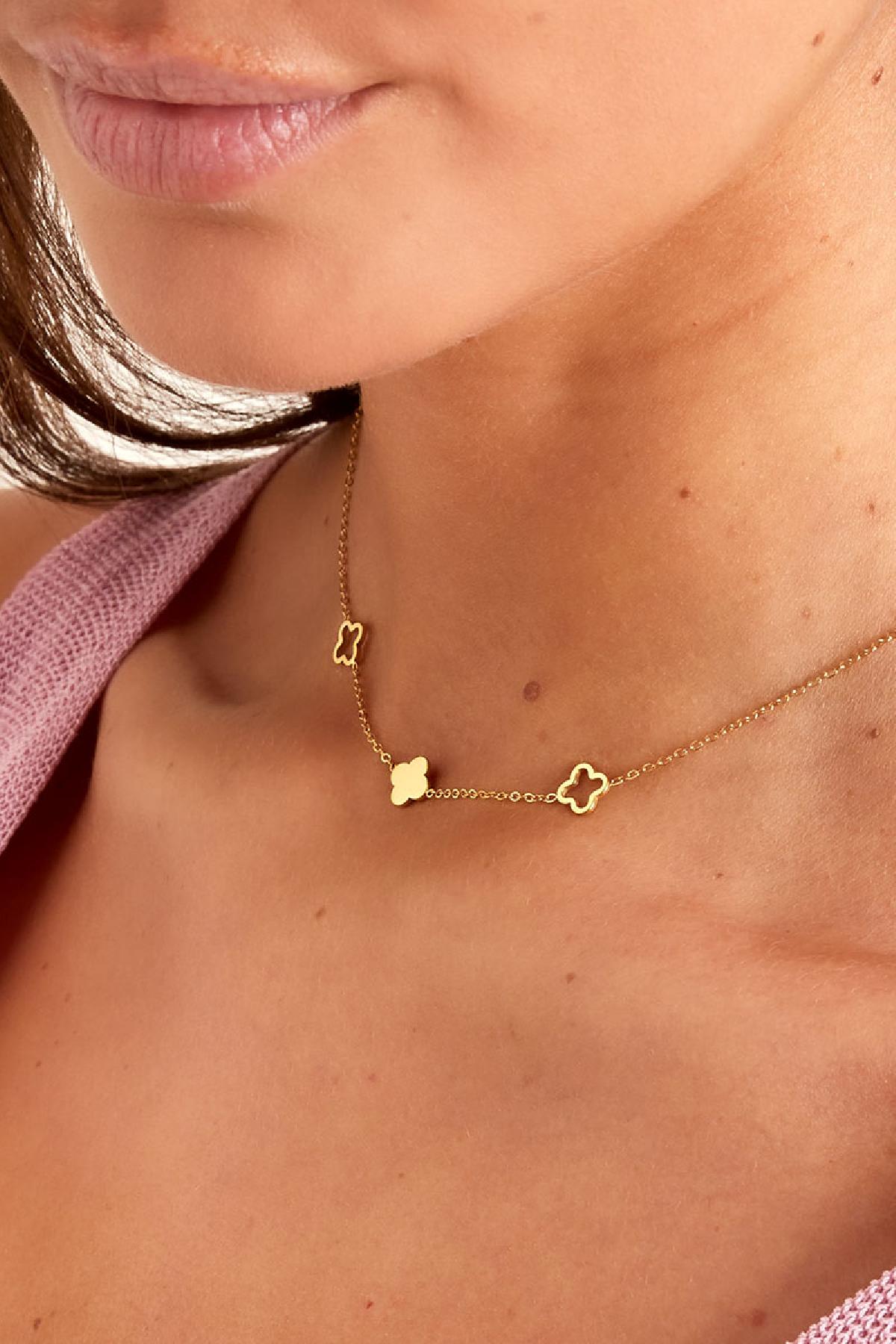 Collar tréboles dorado