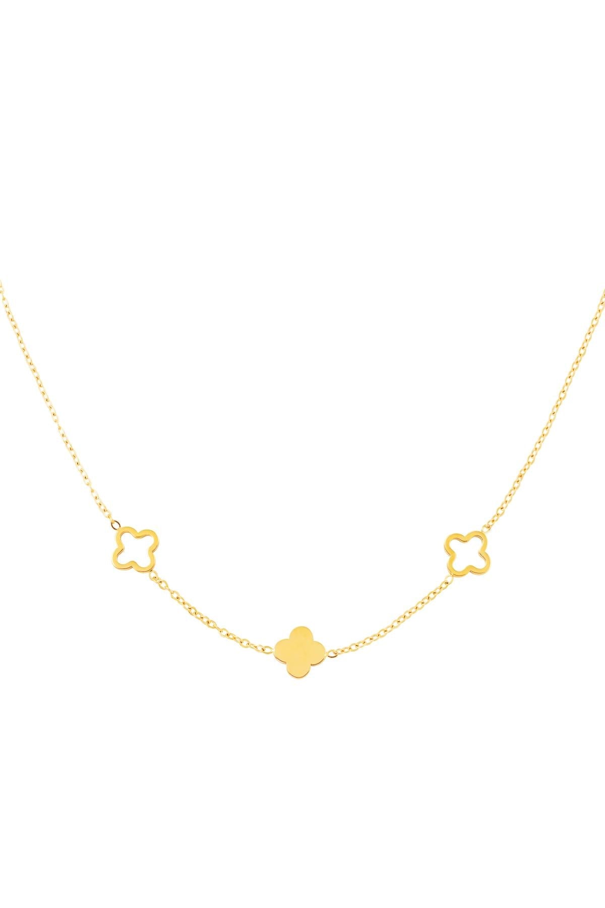 Collar tréboles dorado