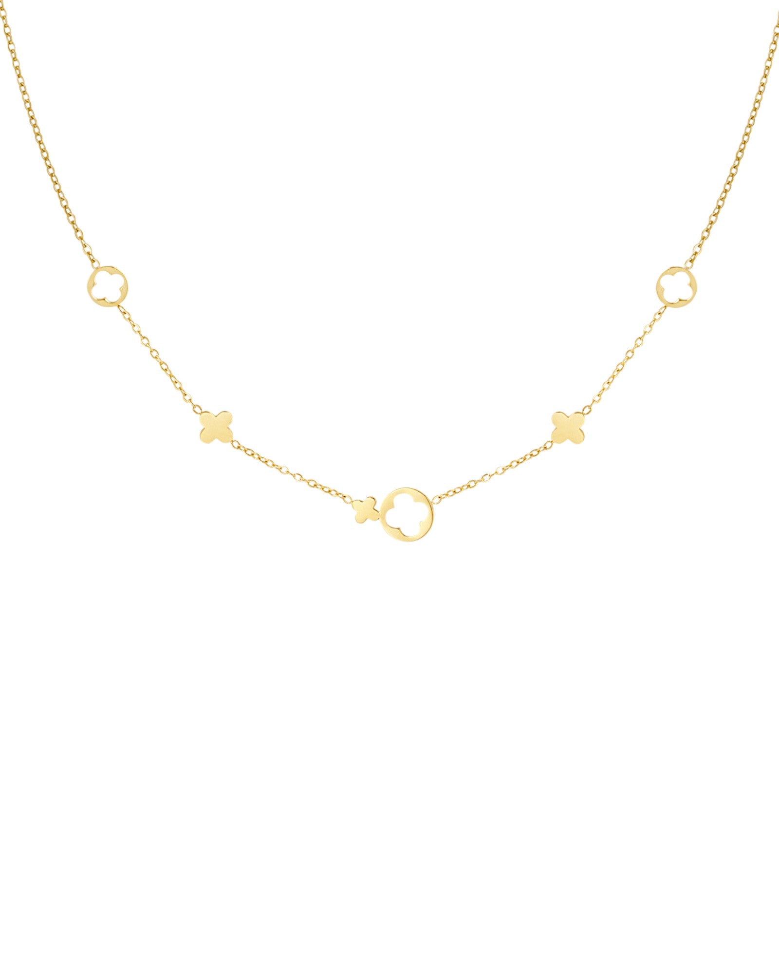 Collar con dijes tréboles