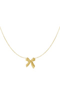 Collar con lazo dorado