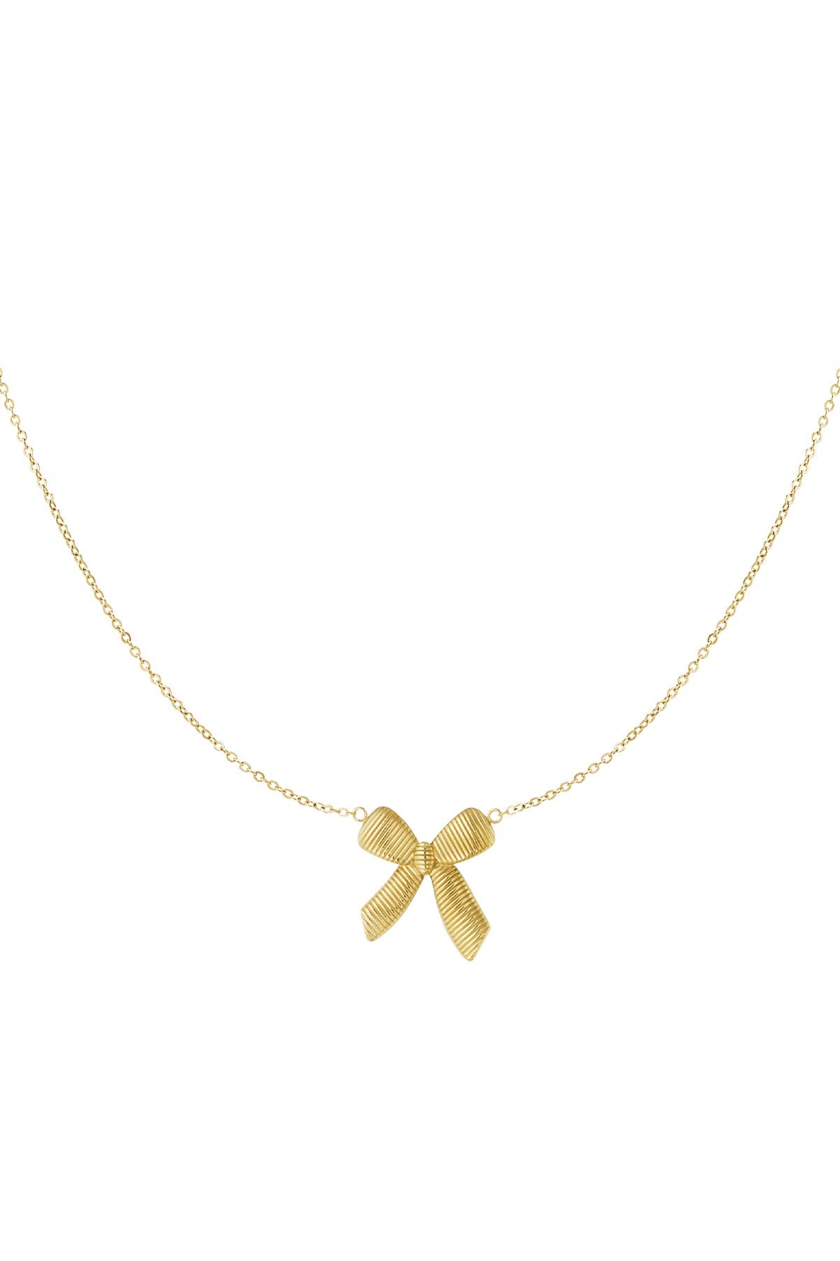 Collar con lazo dorado