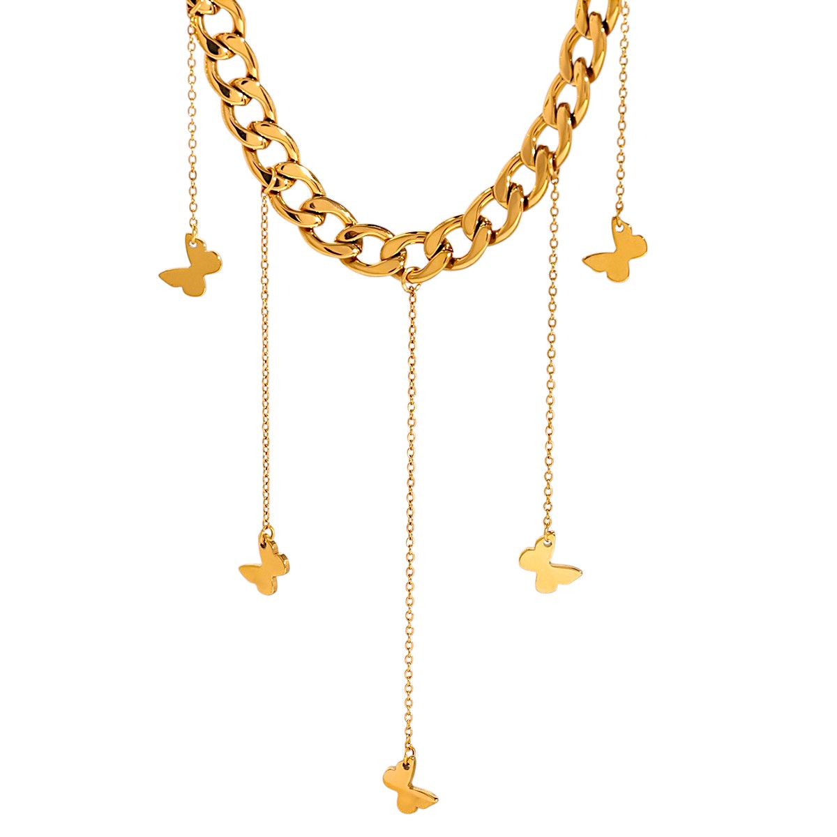 Collar eslabones con mariposas