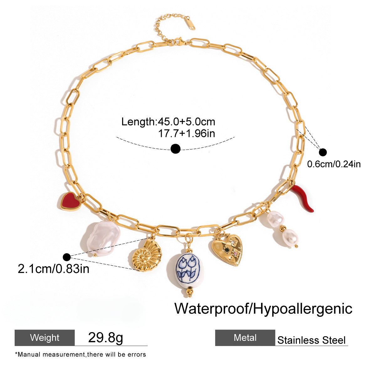 Collar con varias dijes