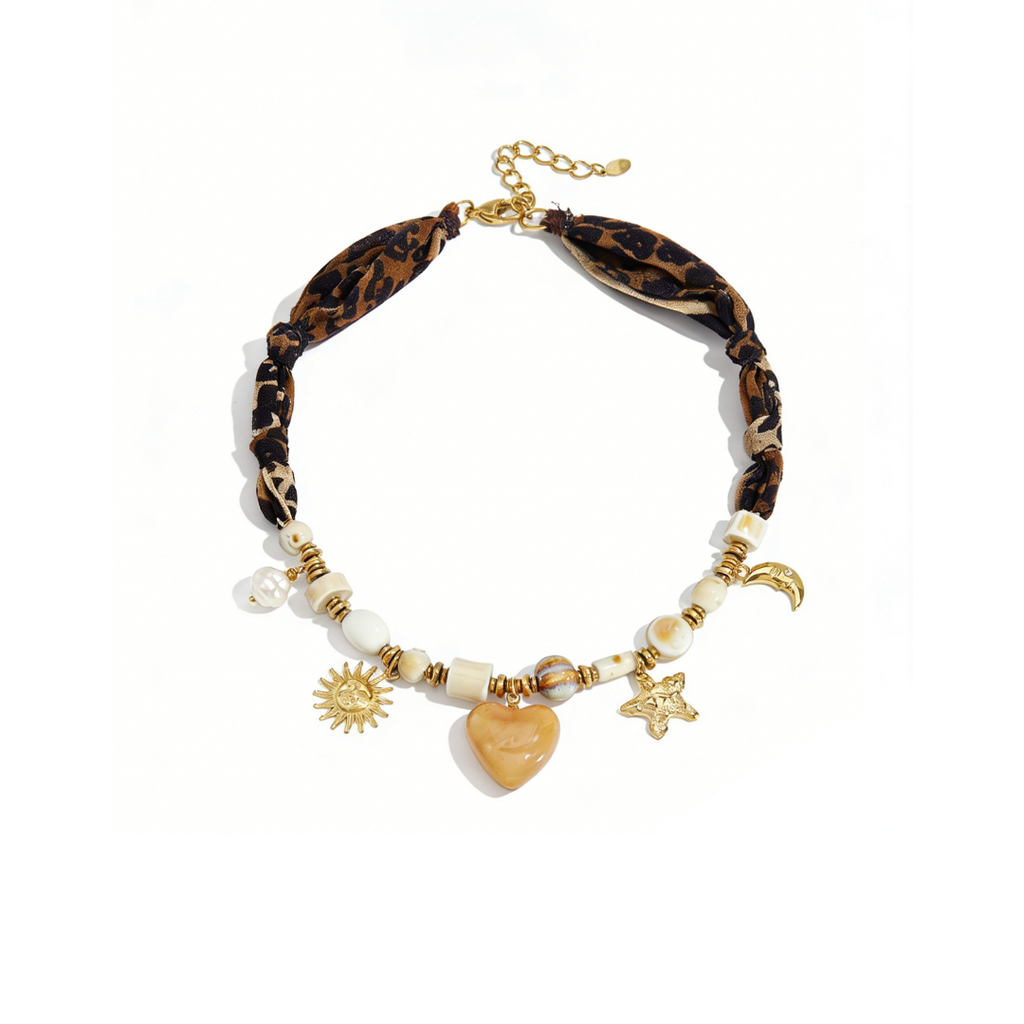 Collar Tejido Corazon Salvaje