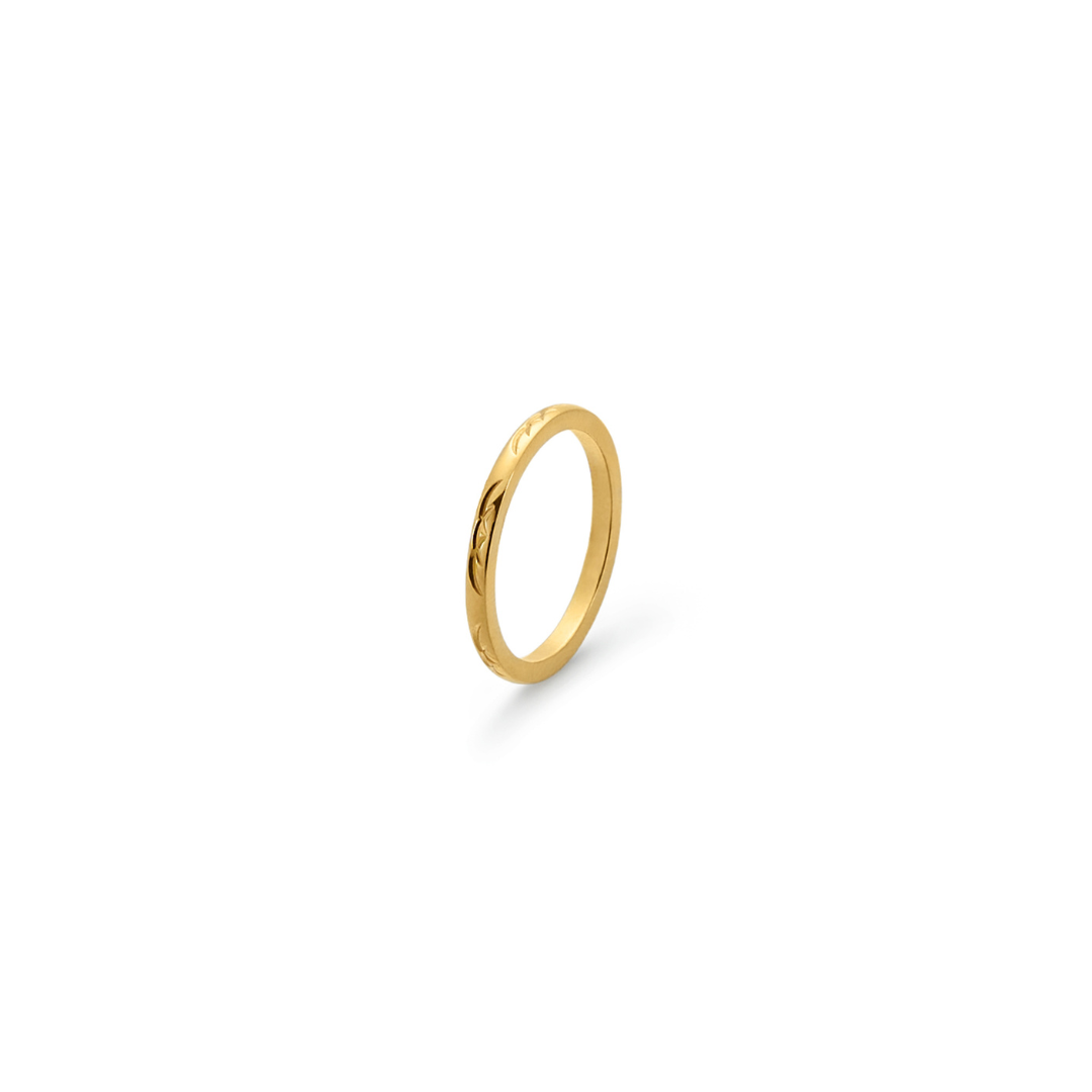 Anillo Minimal con Alas Dorado