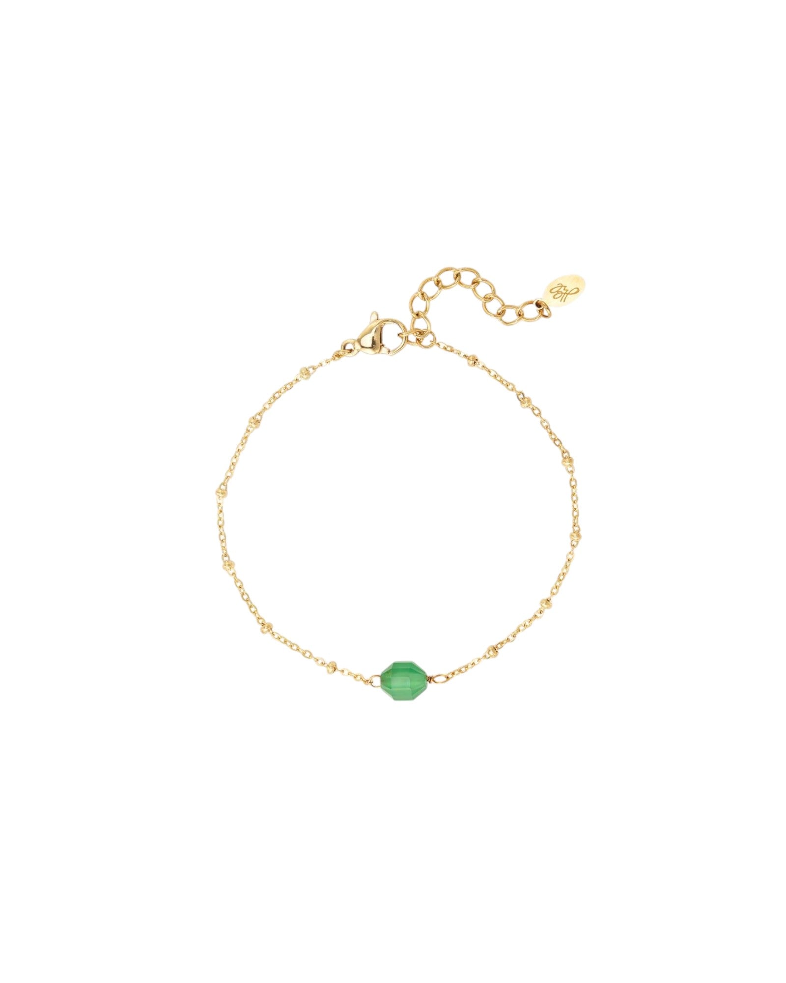 Pulsera con piedra verde