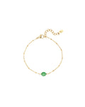 Pulsera con piedra verde