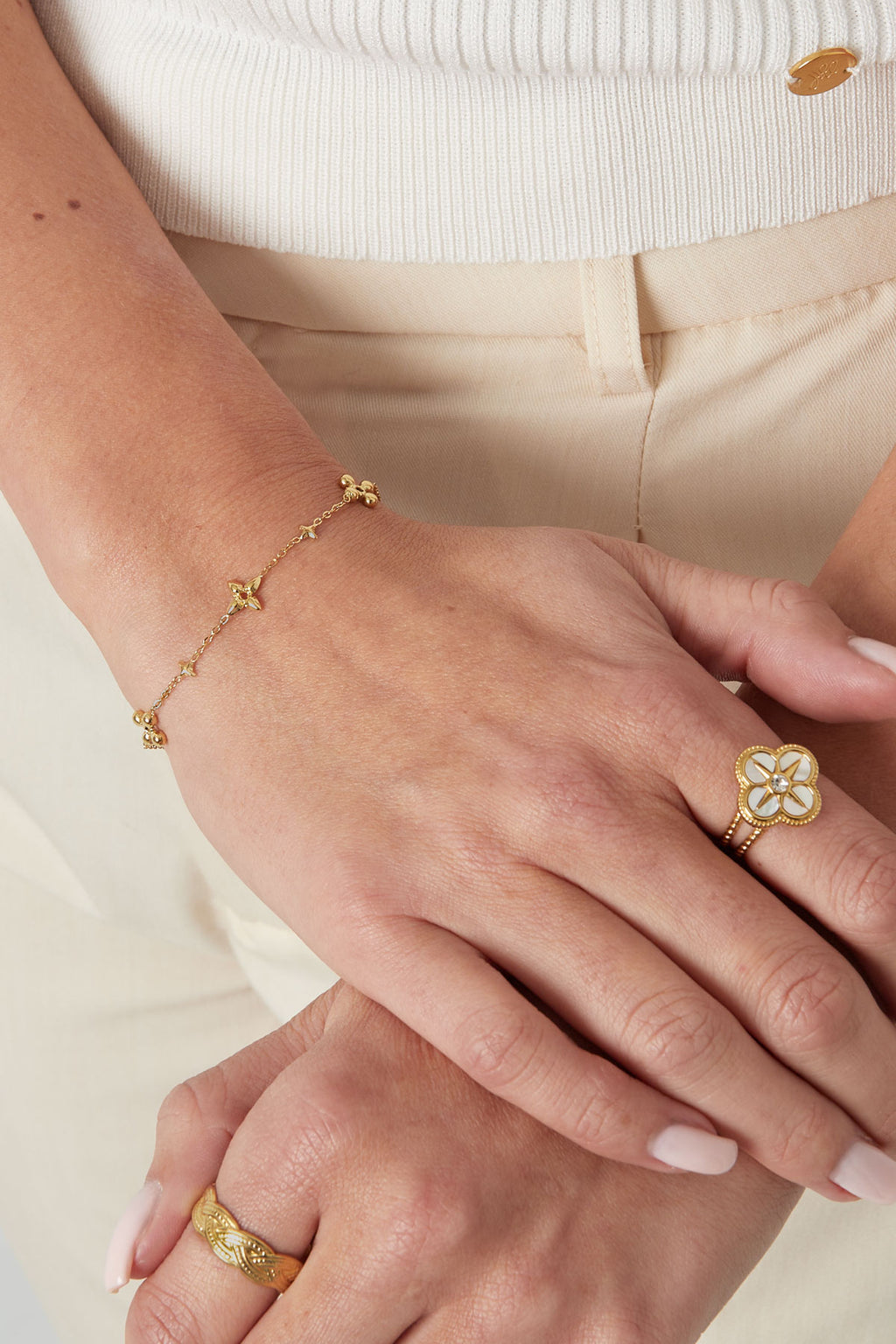 pulsera de fiesta de flores