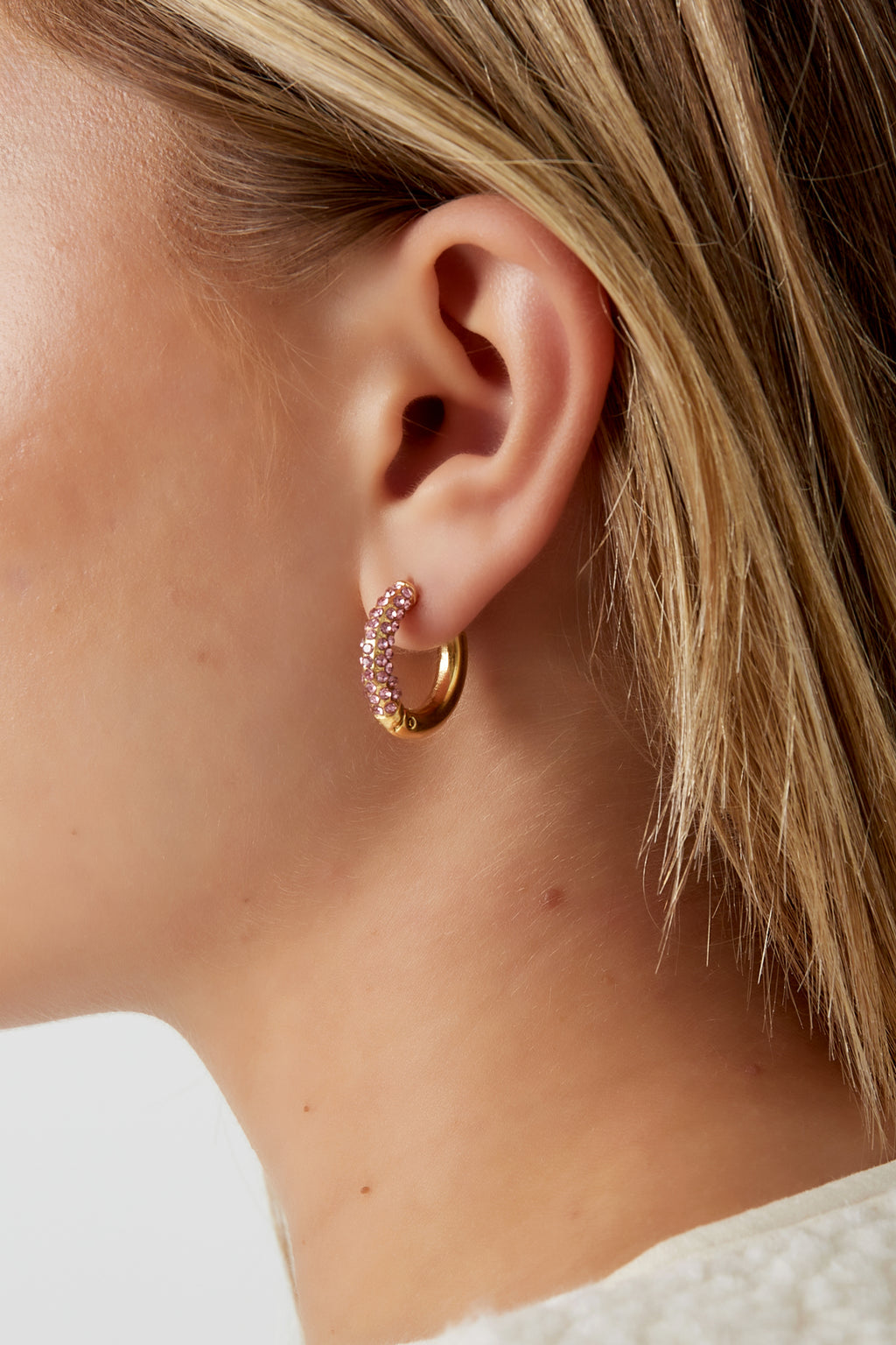 Pendientes de anillos brillantes