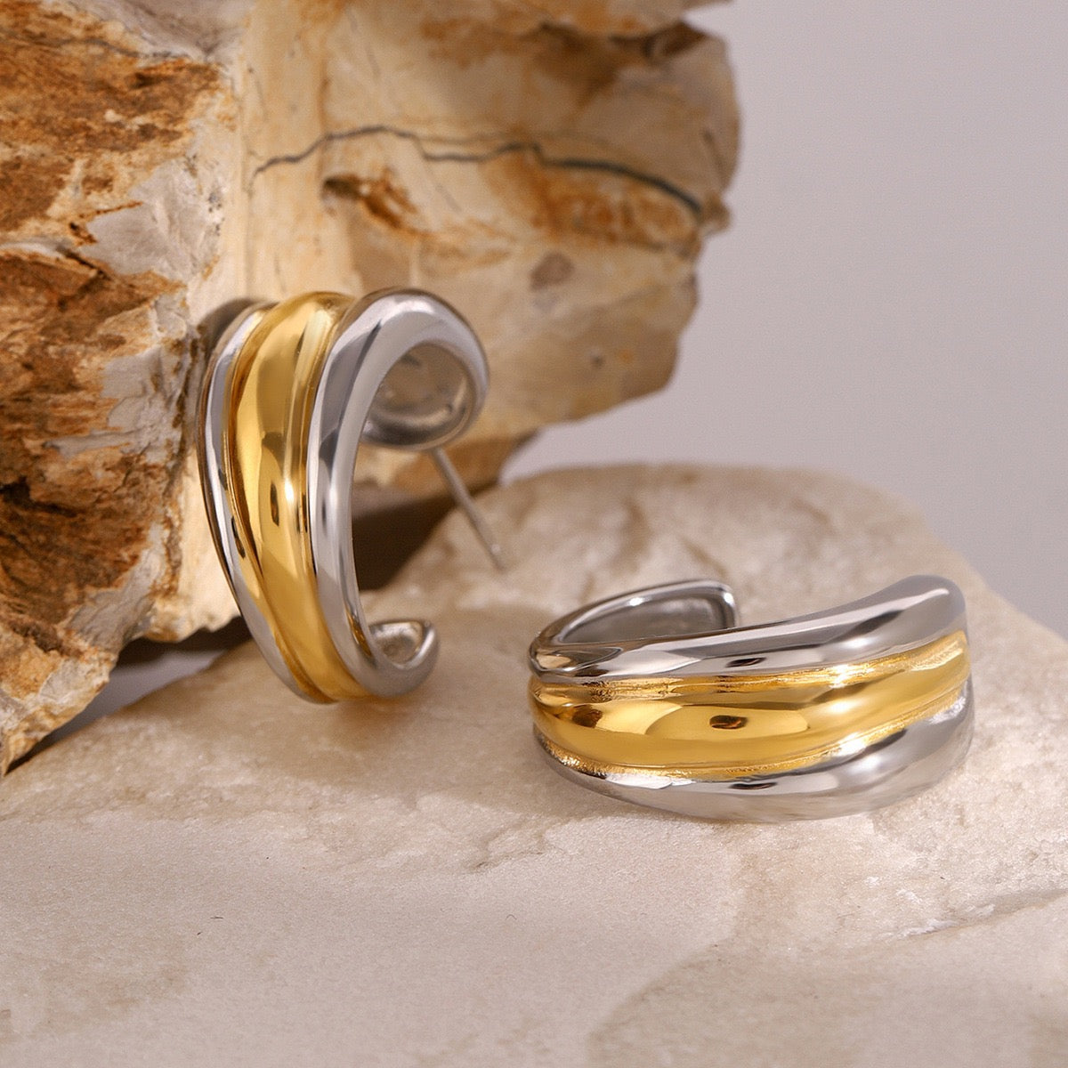 Pendientes Aro Bicolor