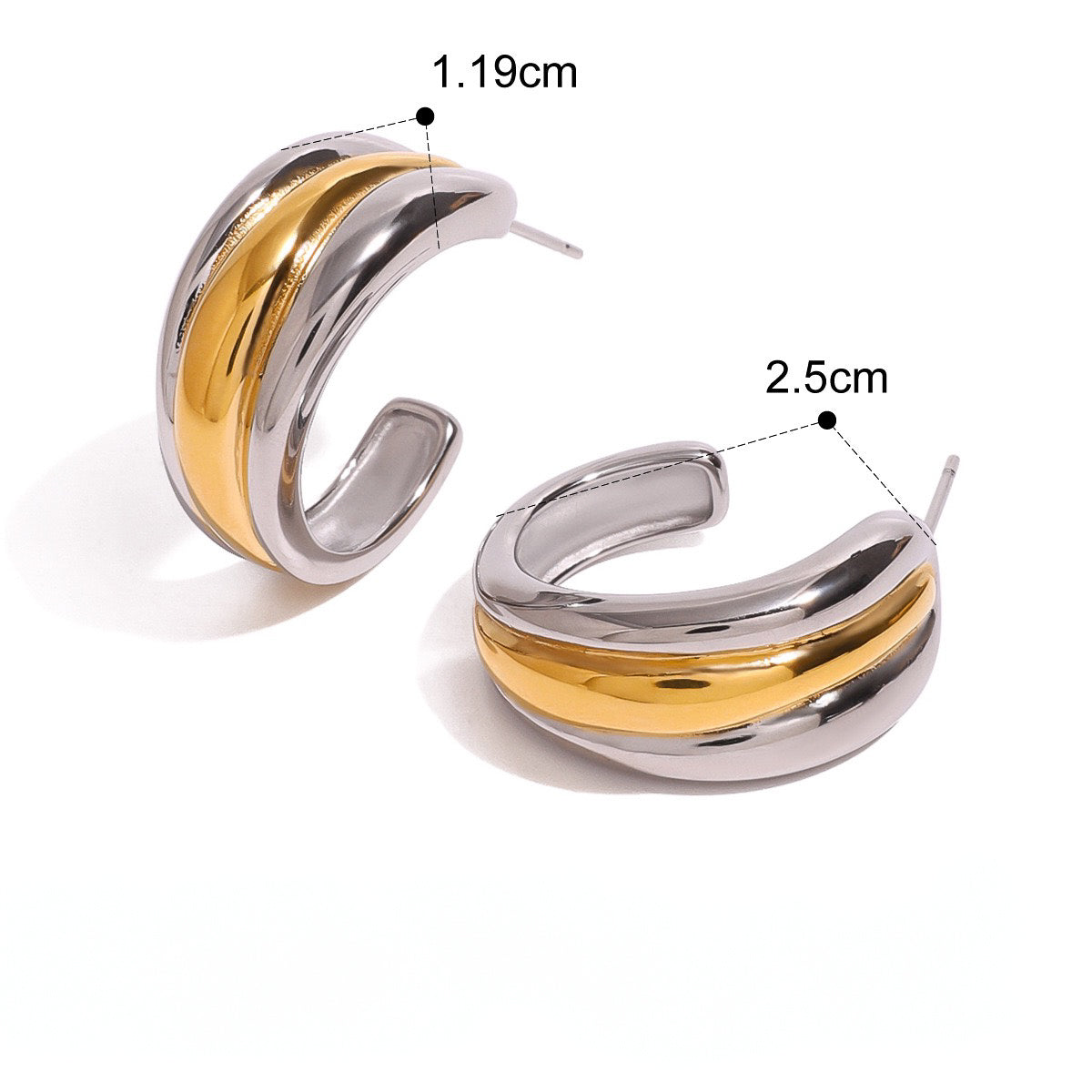 Pendientes Aro Bicolor