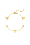 Pulsera corazones y brillntes
