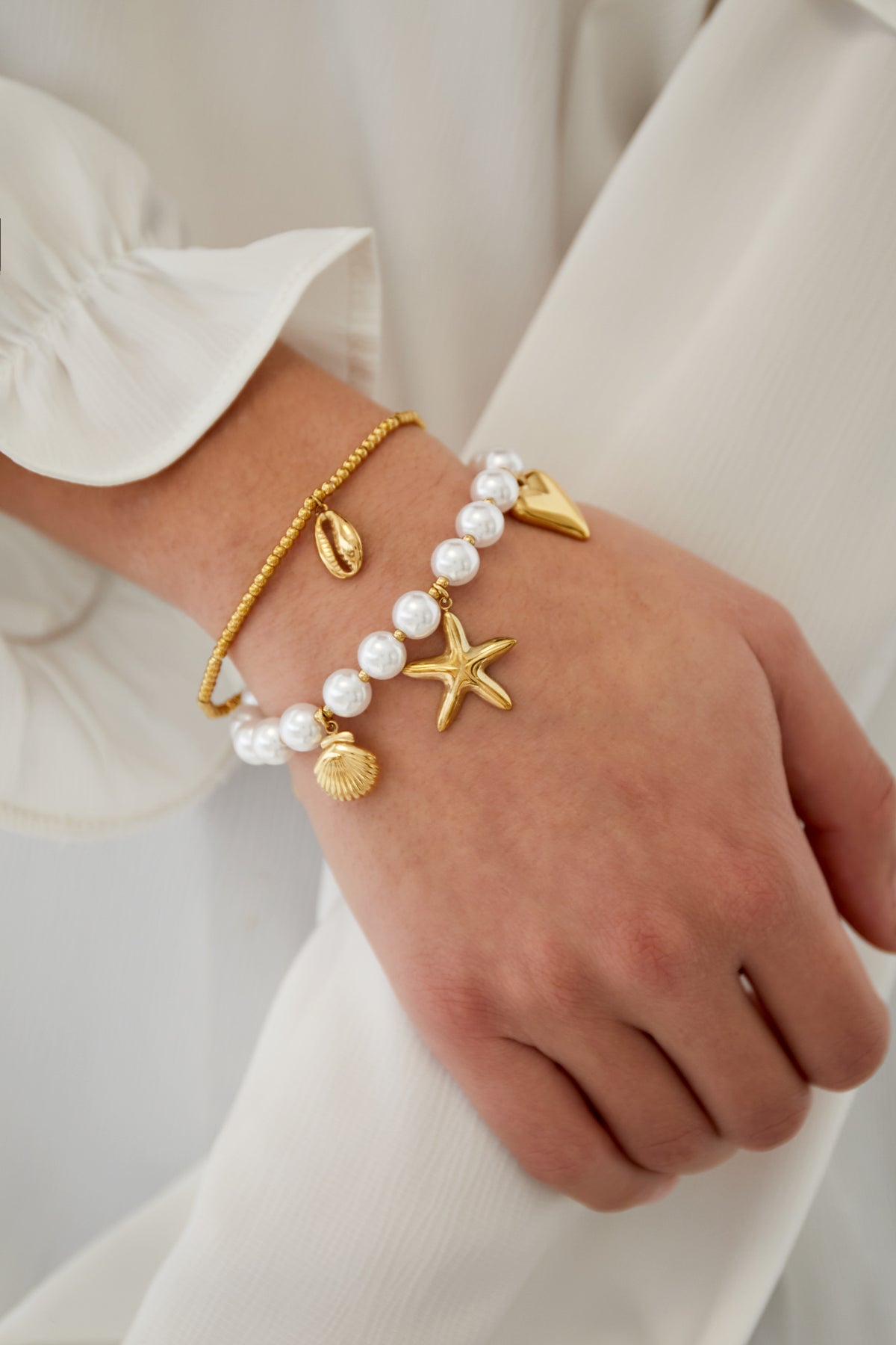 Pulsera de perlas del mar