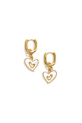 Elegant Gold Heart Shell Drop Earrings for Women