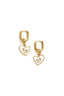 Elegant Gold Heart Shell Drop Earrings for Women