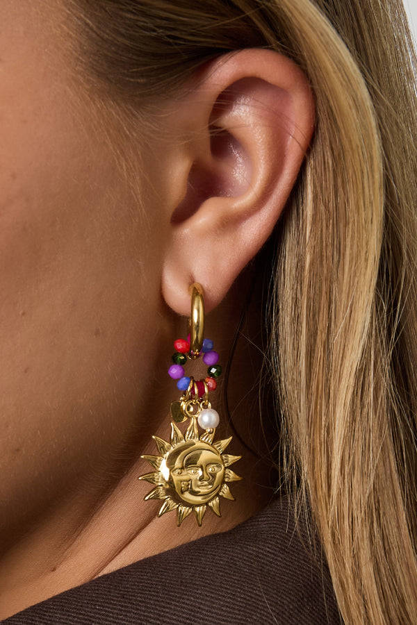 Sun dangle earrings 