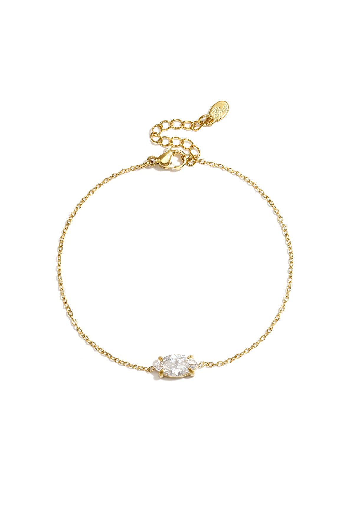 Elegant Ellipse Rhinestone Charm Bracelet Main product image