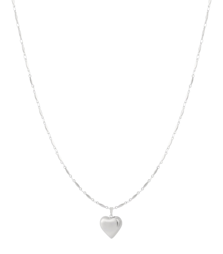 Collares colgantes de acero inoxidable Corazón Casual Diario