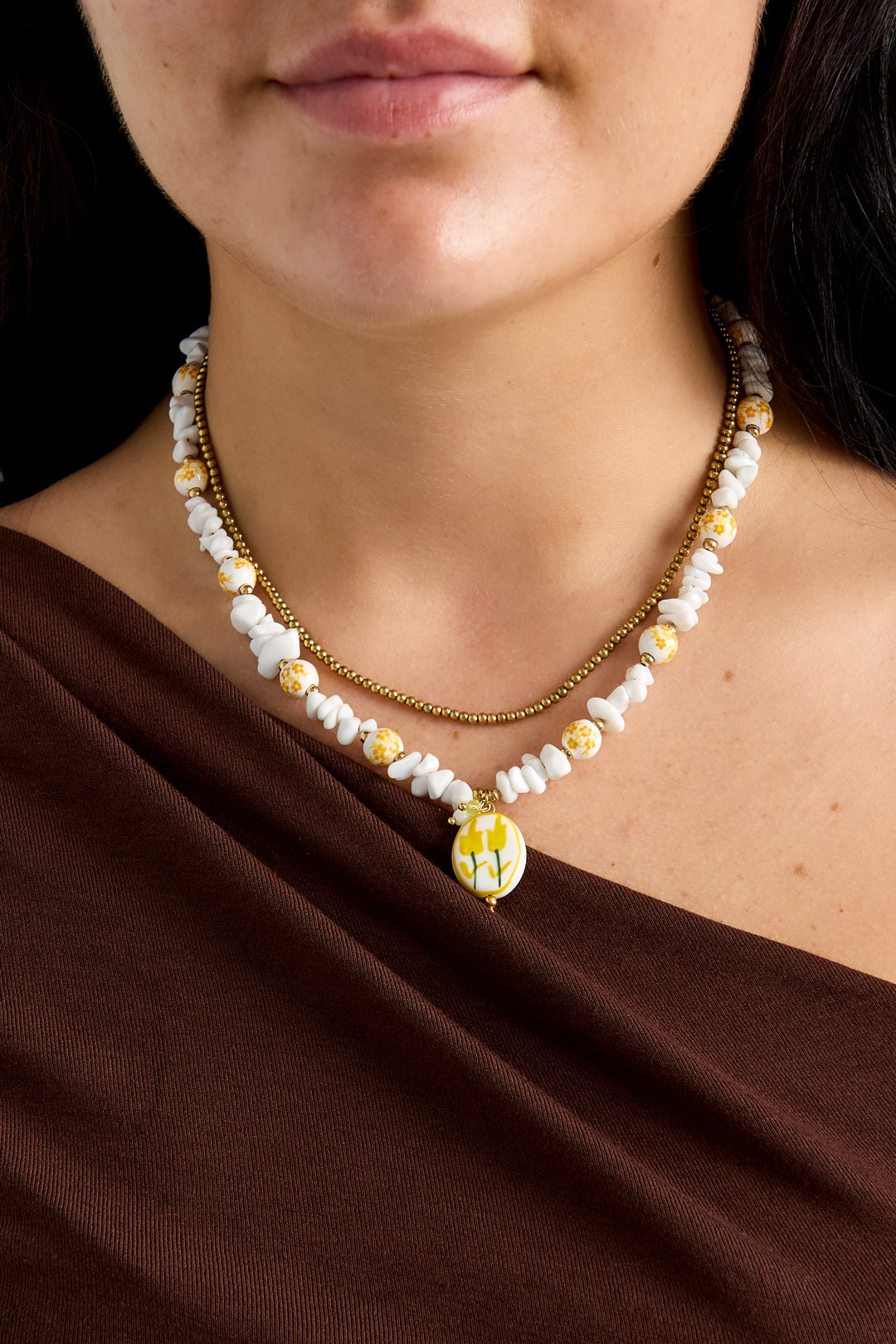 Charming Yellow Beaded Necklace for Summer