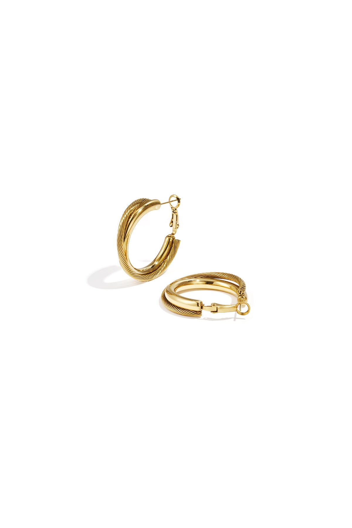 Elegant Stainless Steel Hoop Earrings - Timeless Style Imagen principal del producto