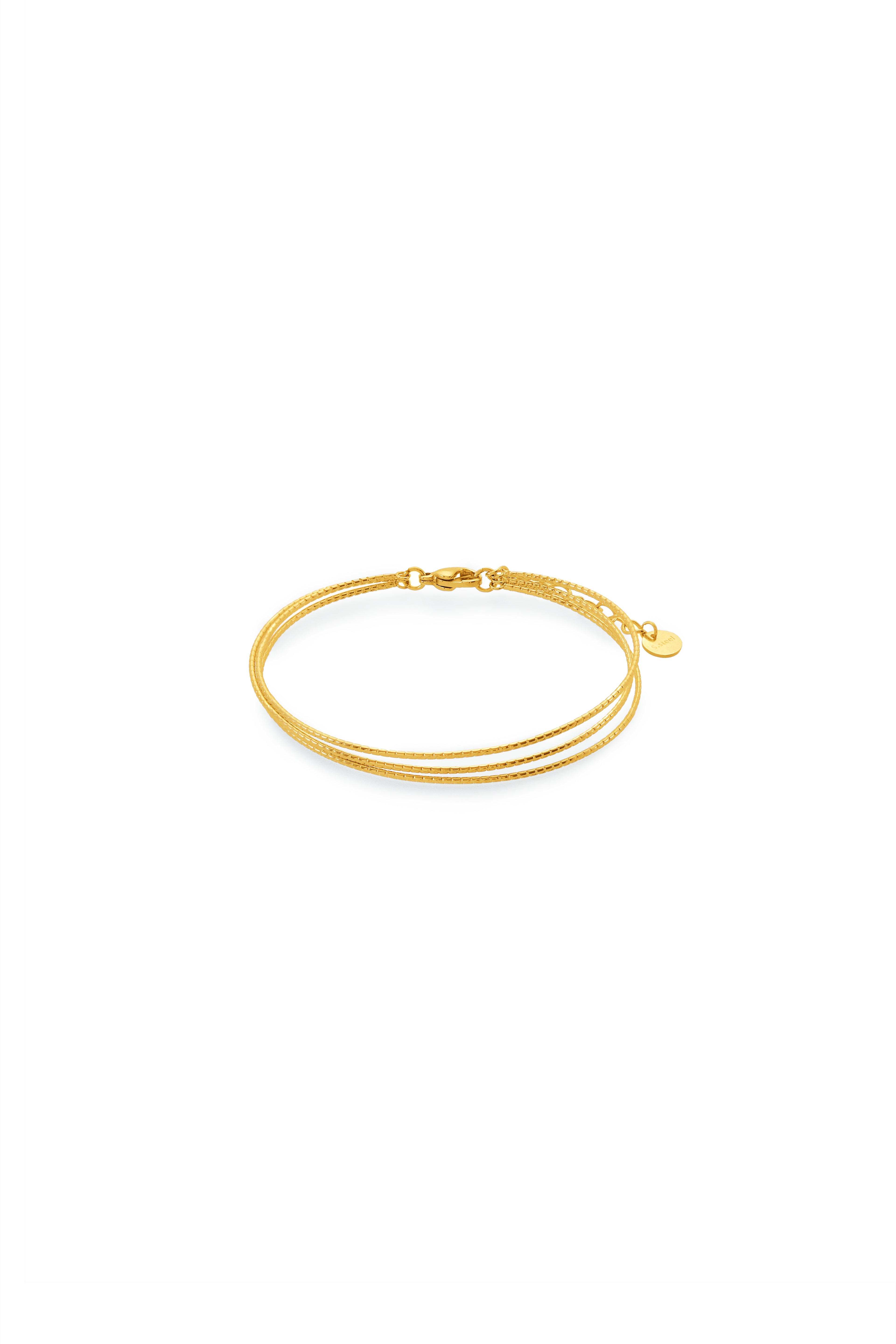 Pulsera Tres Hilos de Oro