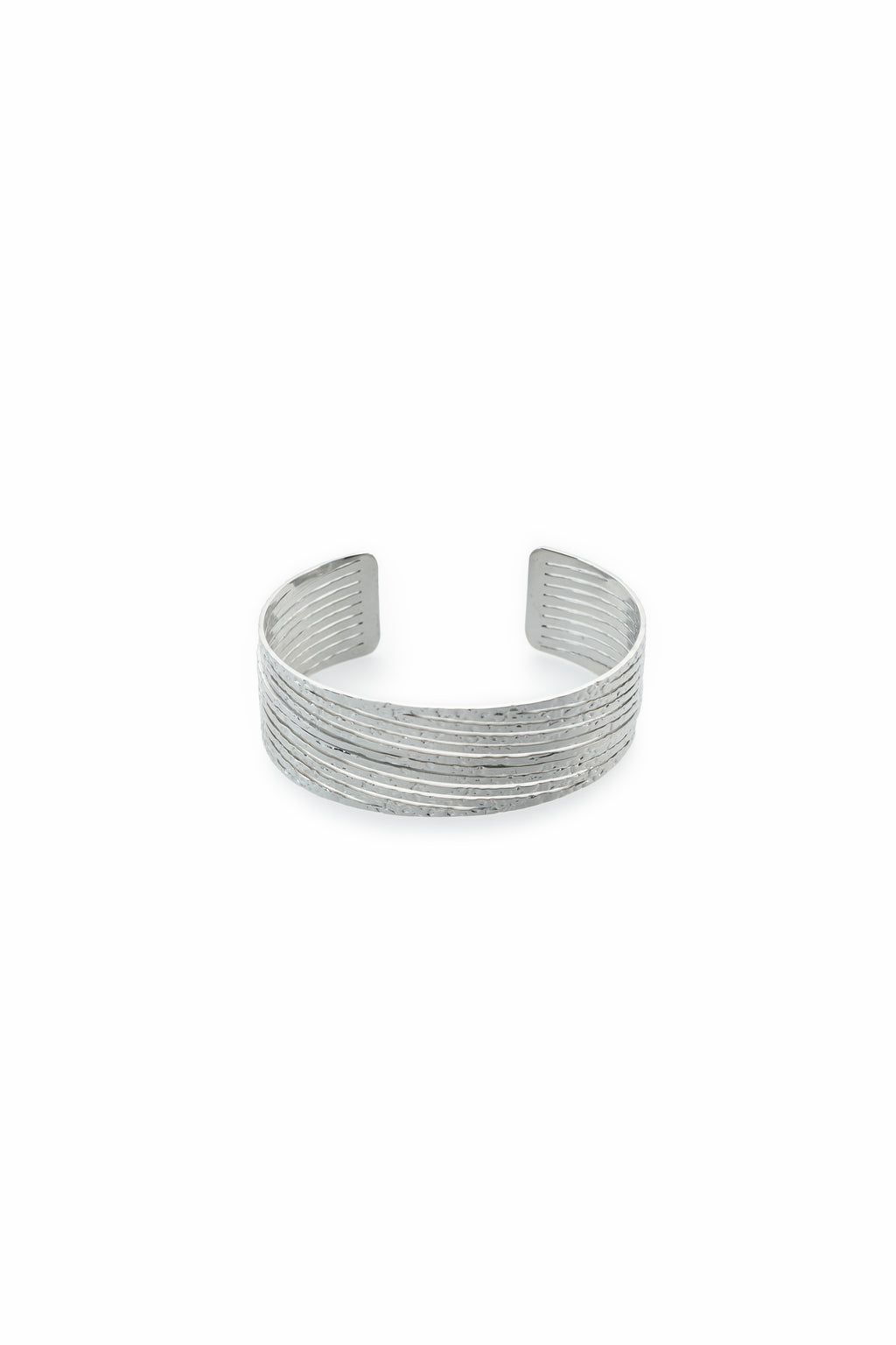 Pulsera Cuff con Lineas de Plata