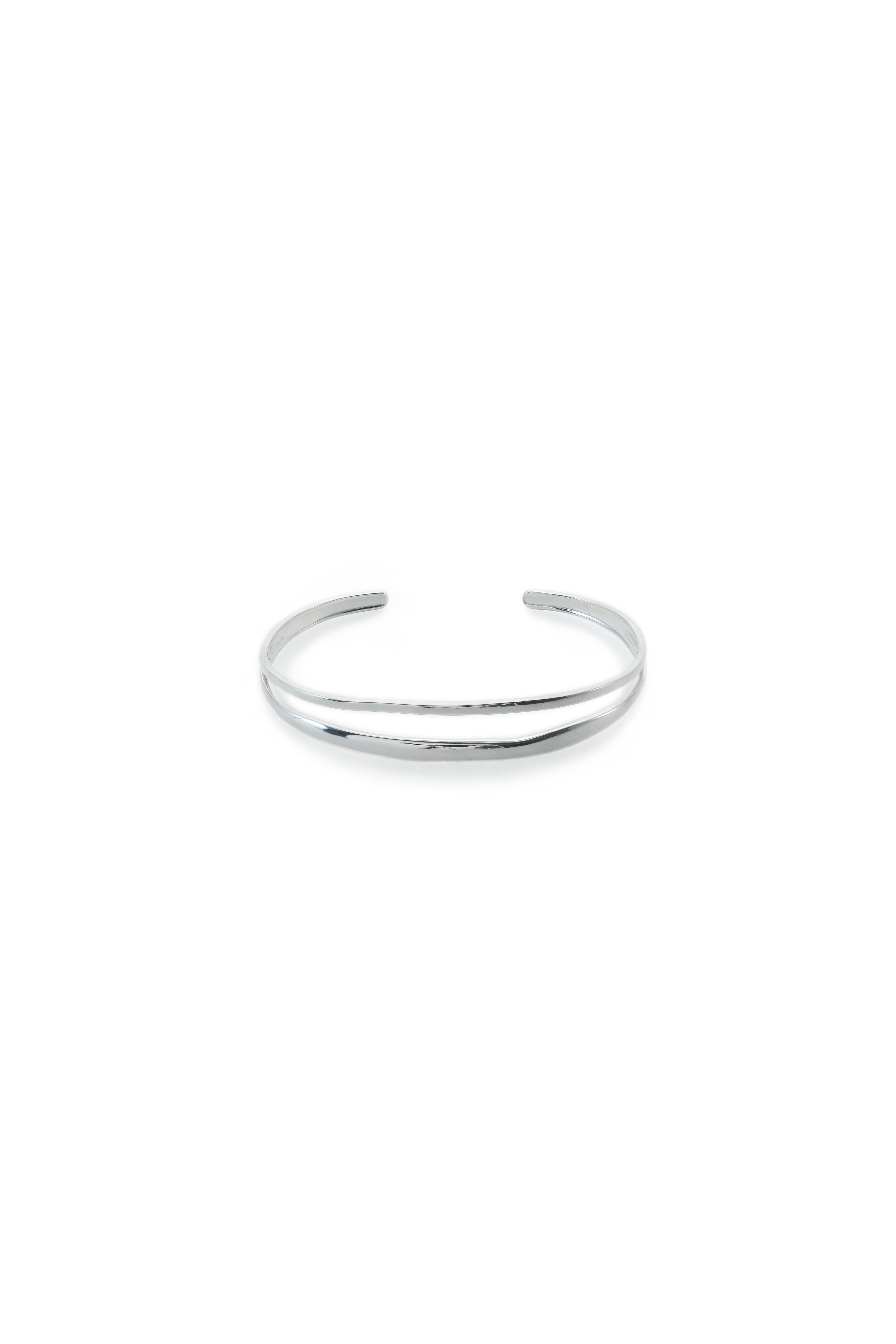 Pulsera Doble Línea de Plata