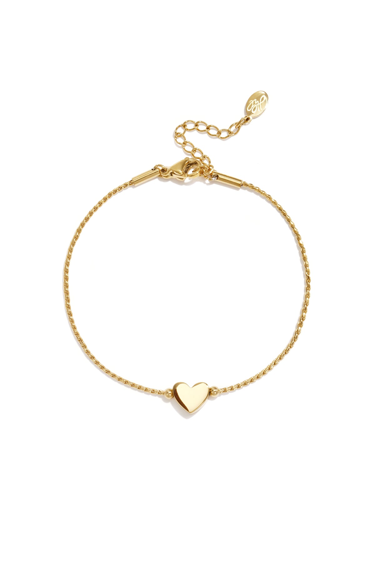 Pulsera de acero inoxidable corazón