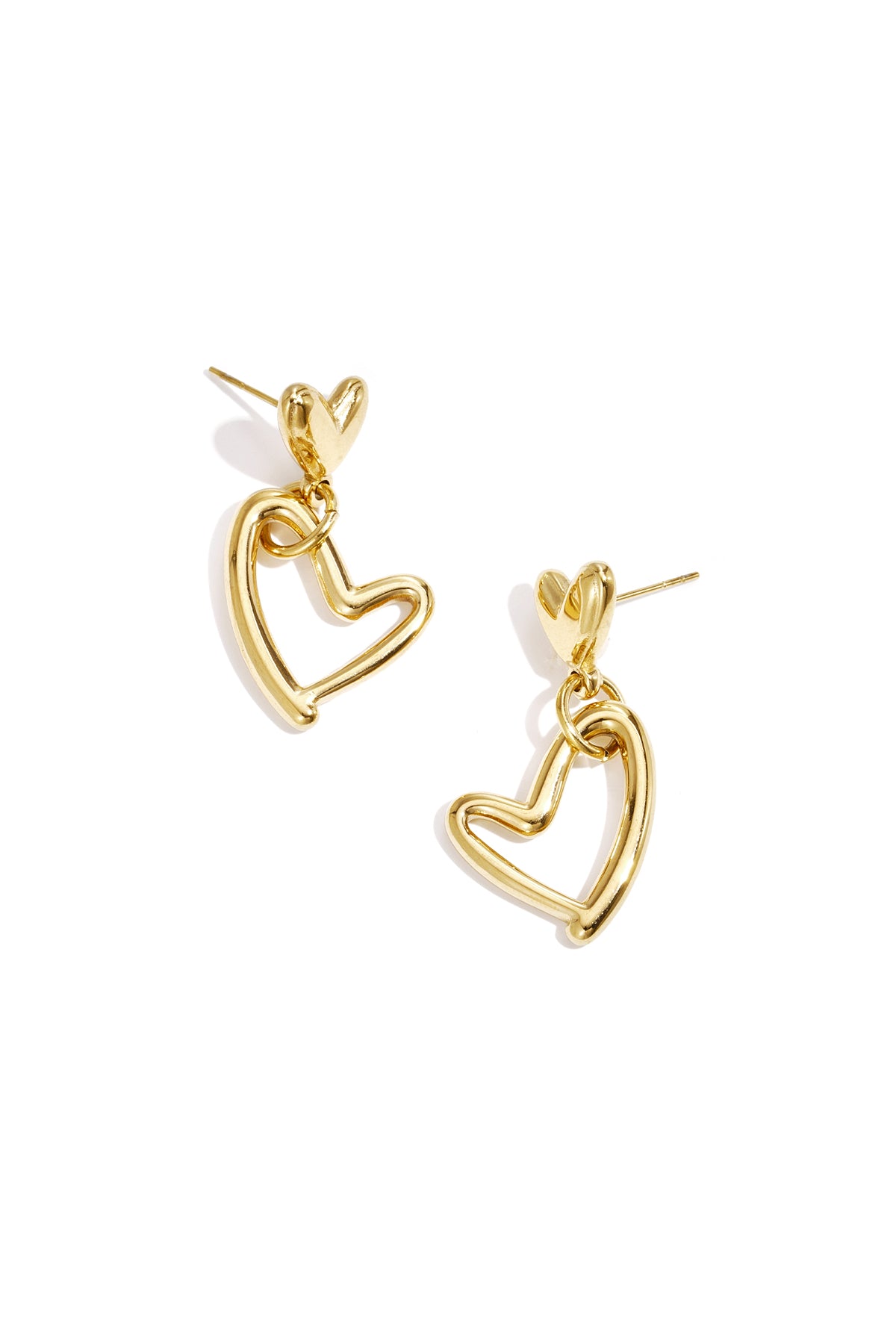 Elegant Heart-Shaped Drop Earrings for Women