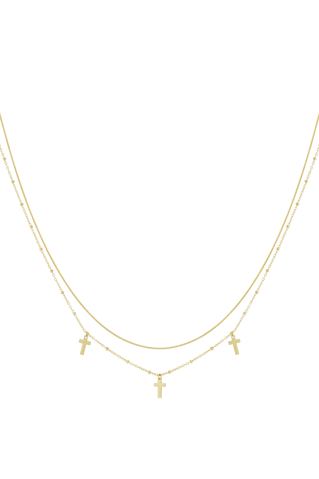   Collares en capas Cruz 
