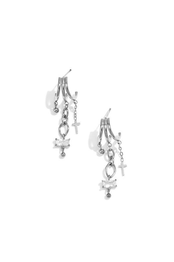 Elegant Cross Drop Earrings - Luxurious & All Fit
