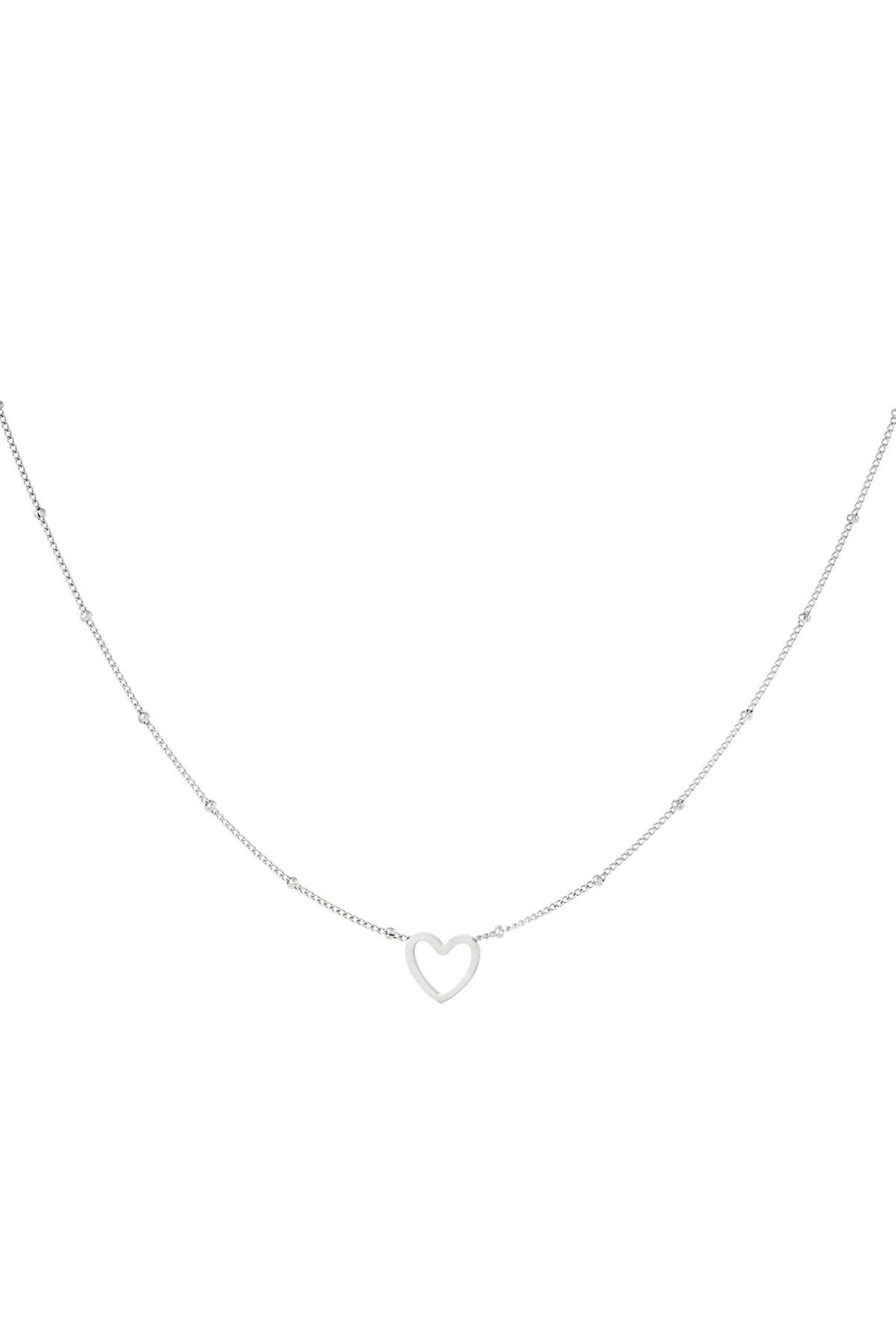 Collar minimalista corazón abierto Color dorado Acero inoxidable