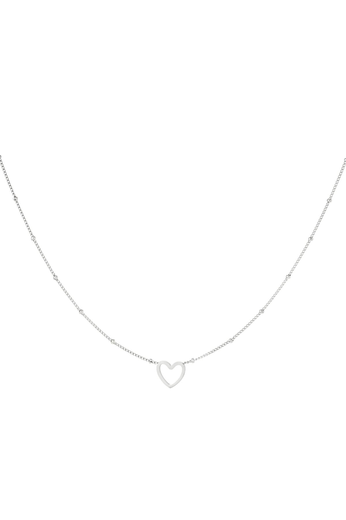 Collar minimalista corazón abierto Color dorado Acero inoxidable