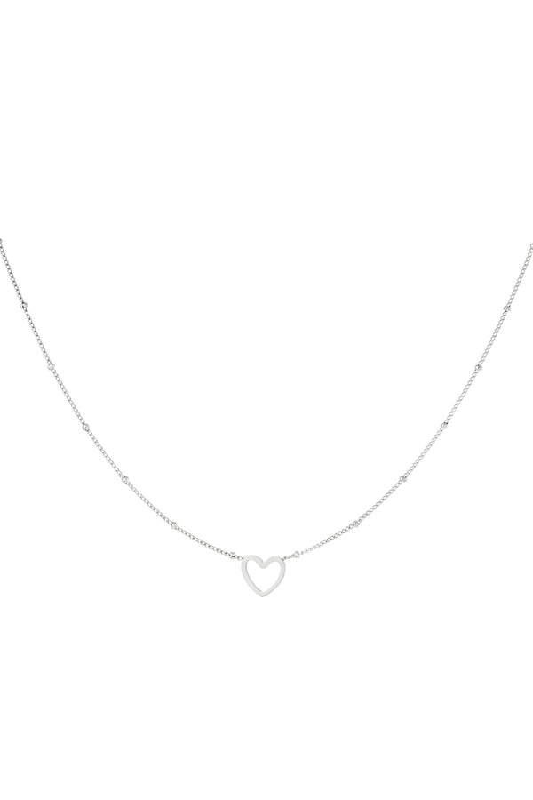 Collar minimalista corazón abierto Color dorado Acero inoxidable