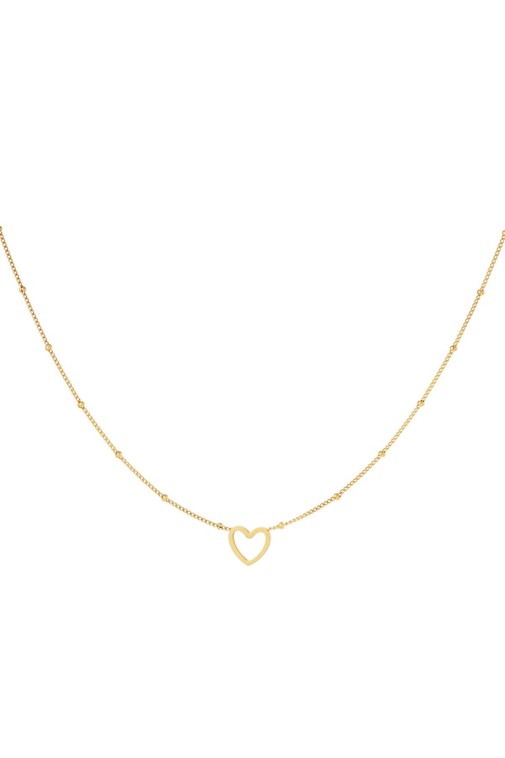 Collar minimalista corazón abierto Color dorado Acero inoxidable