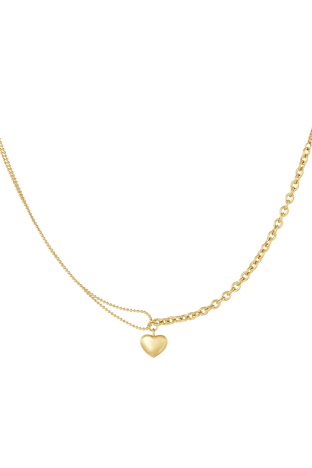 Collar Doble Corazón Dorado
