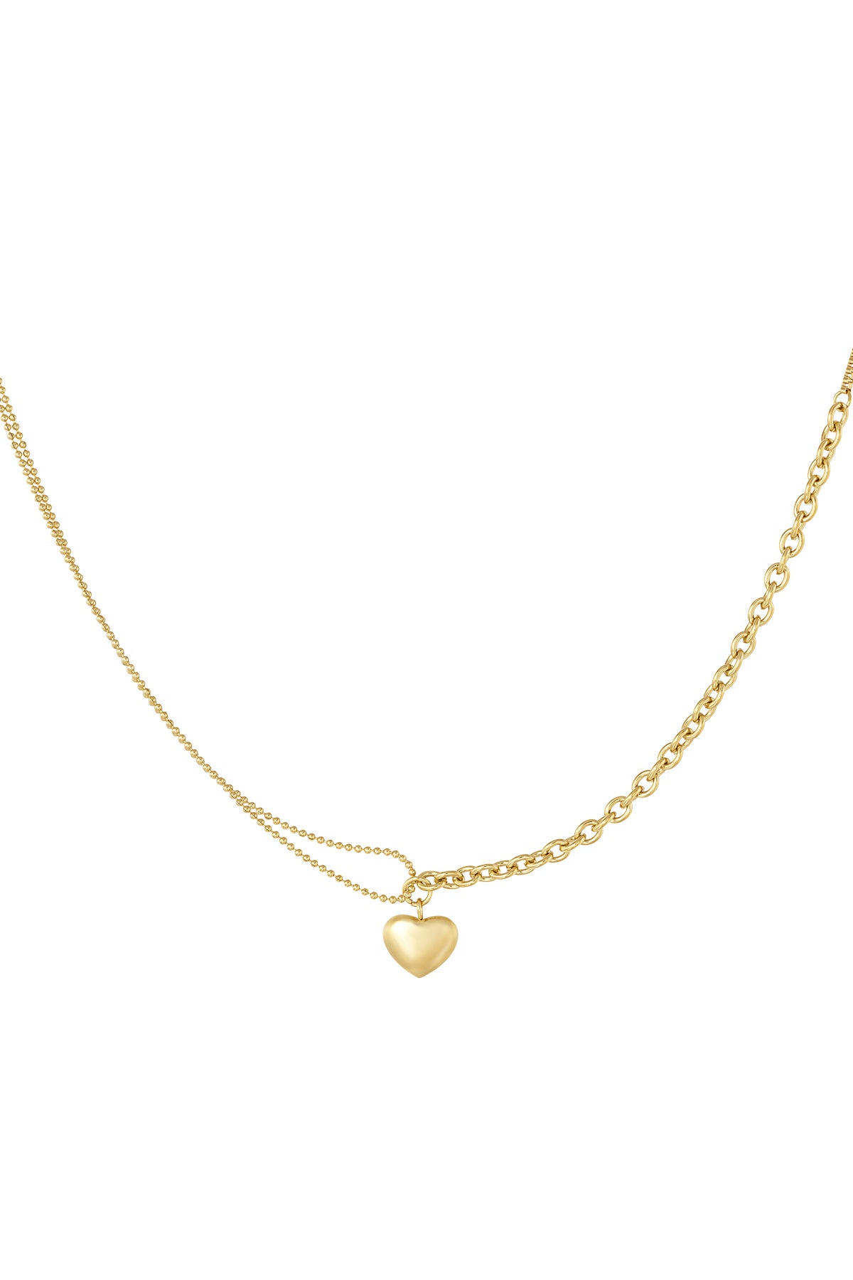 Collar Doble Corazón Dorado