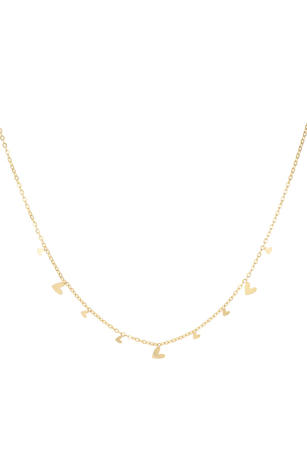 collar todo sobre corazones