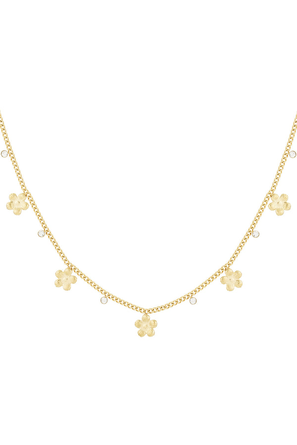 collar de flores brillantes