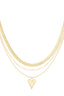 Elegant Gold Layered Heart Necklace for Daily Wear